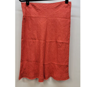 Nuthatch Red Linen Skirt Small